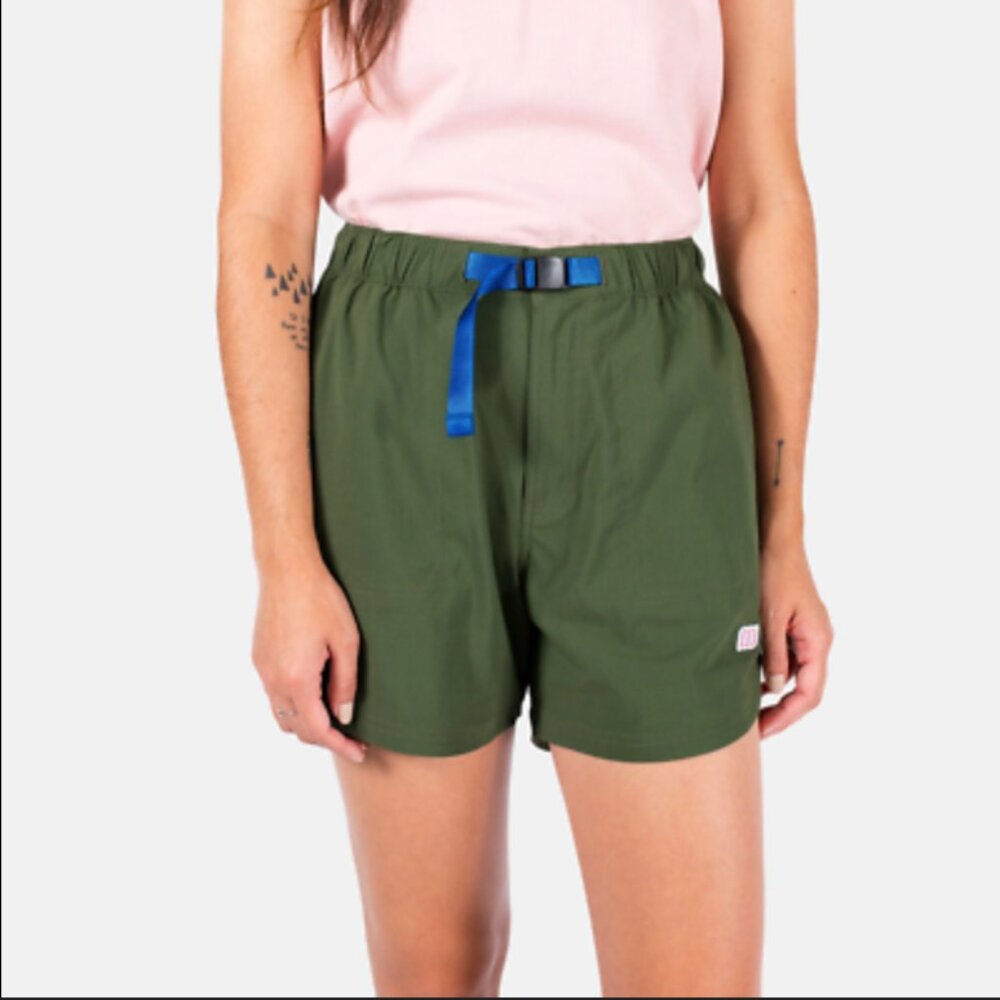 Topo Designs Women's River Shorts - Olive Green